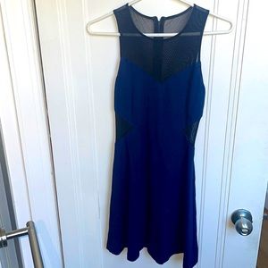 Intermix navy black mesh cocktail dress size P